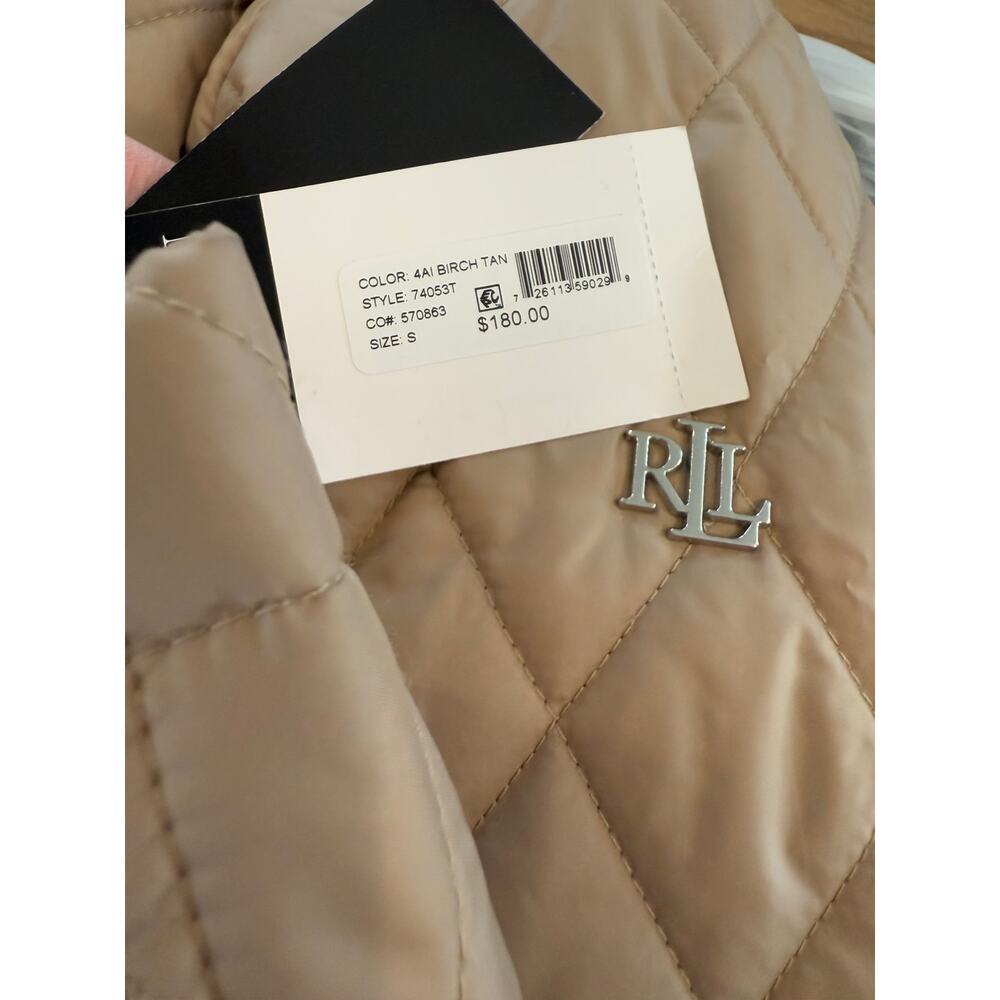 Ralph Lauren LRL Short Diamond Quilted Jacket Birch Tan S - Picture 6 of 7